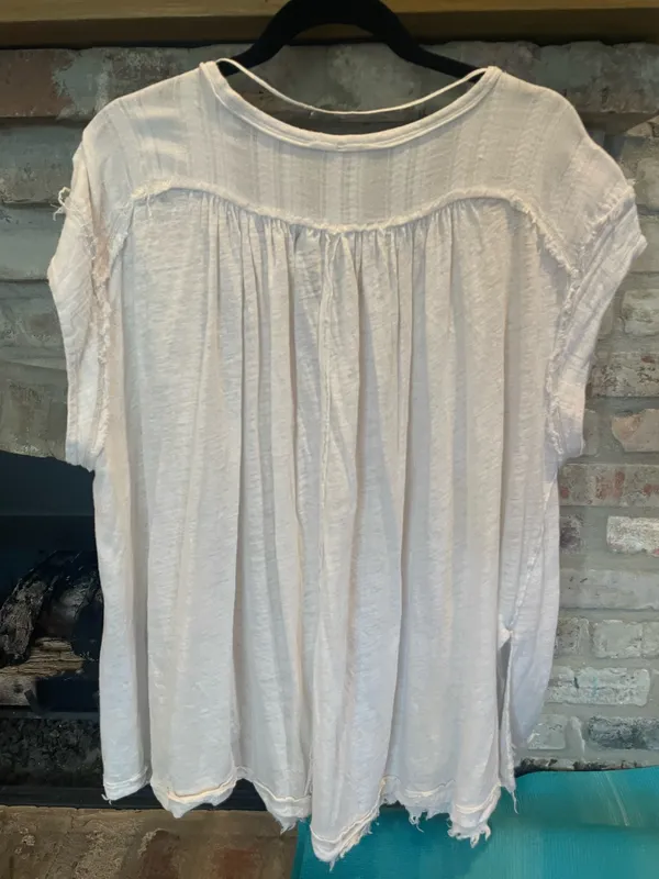 Free People Shite Button Up Tunic Top - Image 4