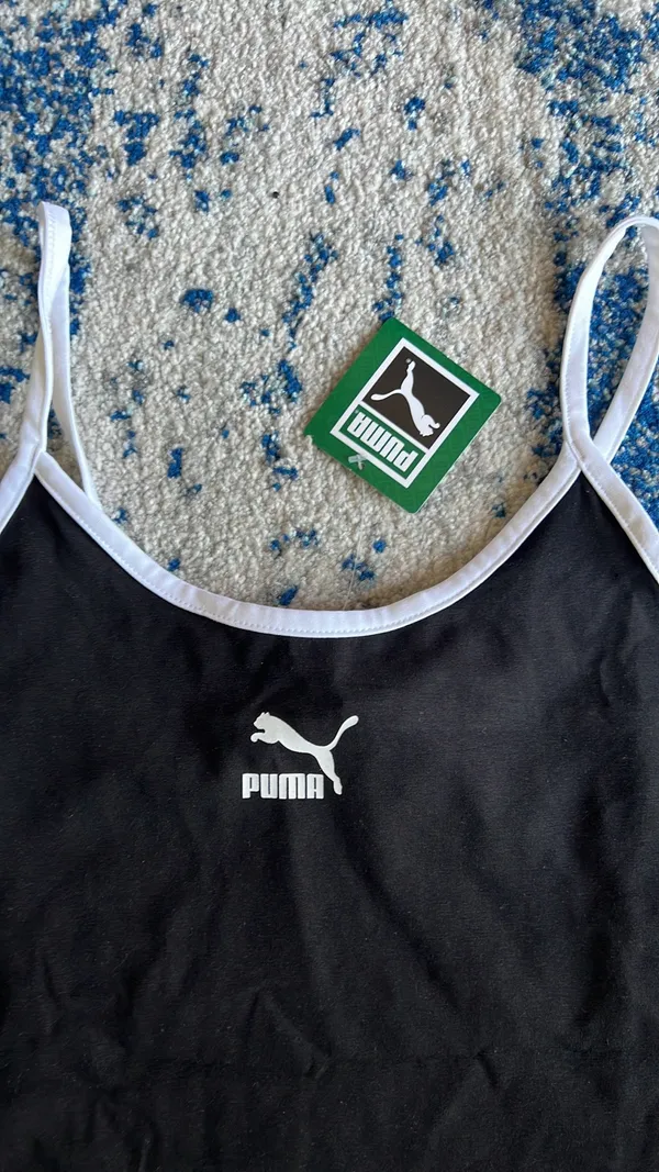 Puma Classics Logo Tank in  Black Medium - Image 5