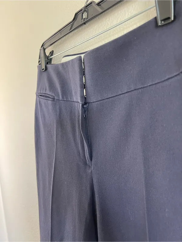 LOFT Women's Navy Julie Petite Curvy Pants Zipper‎ Fly Classic Stretch Business - Image 4