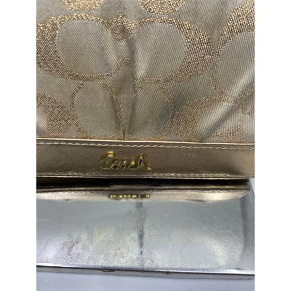 Coach Women's Gold Tan Wallet - Image 3