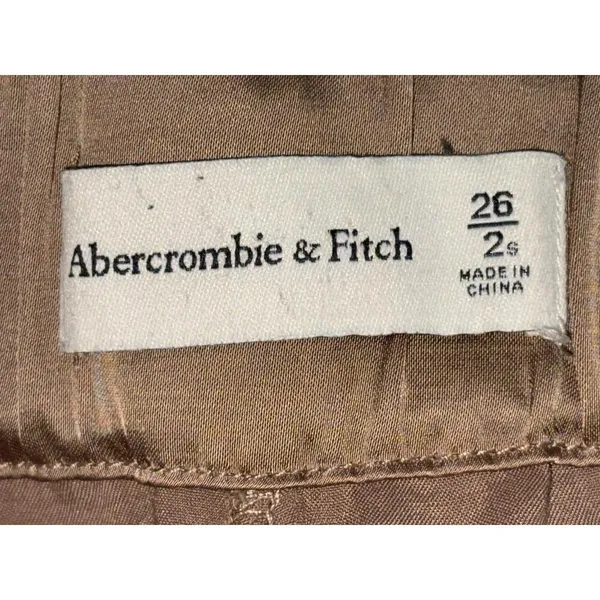 Abercrombie & Fitch Brown High Waisted Pockets Trousers Dress Pants Size 26 2 S - Image 3