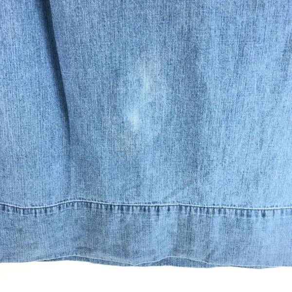 Madewell Denim Short-Sleeve Popover Shirtdress Mini Collar Pockets Blue XS - Image 2