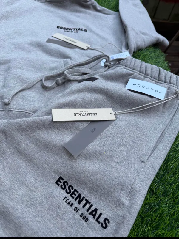 Essentials XXS dark oat Set hoodie n sweats Gray - Image 6