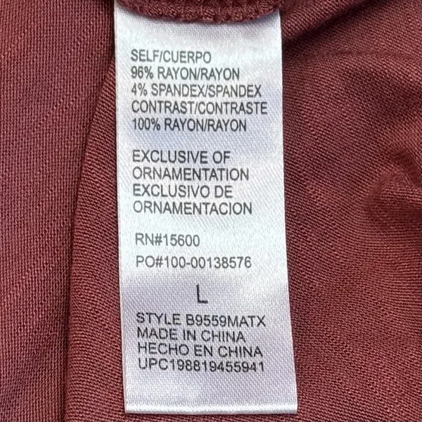 NEW Democracy Rust Embroidered Peasant‎ Blouse Boho Garden Lagenlook Feminine L - Image 9