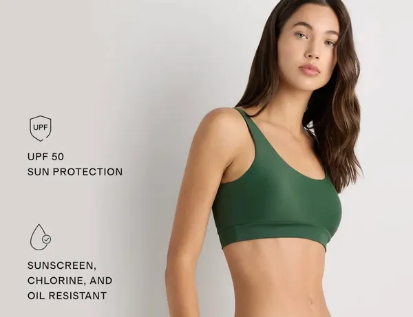 New Quince Italian Tank & Low-Rise Bikini Bottom Size Medium MSRP $51 - Image 7