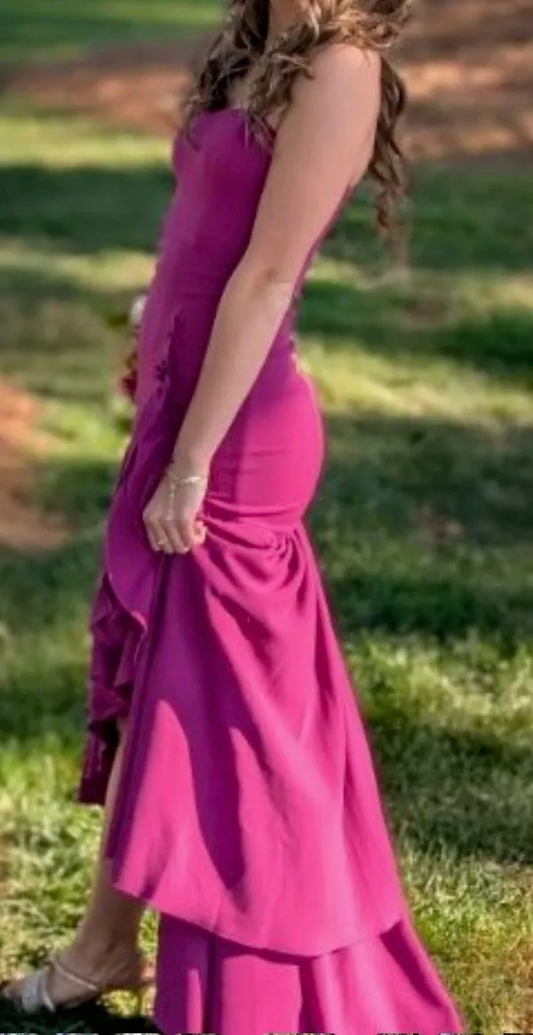 Lucy in the Sky pink fishtail prom dress - Image 2