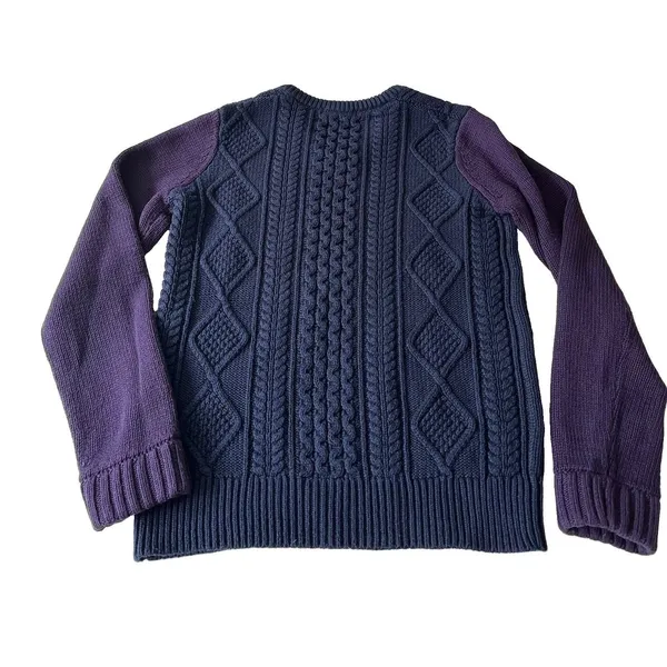 Uniqlo JW Anderson Sweater Women’s Large Blue Purple Cable Knit - Image 4