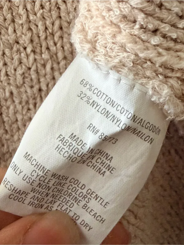 O'Neill Oversized Light Cream Open-Front Short-Sleeve Cardigan - Image 4