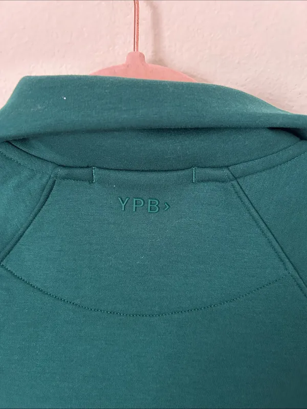 Abercrombie YPB NeoKNIT softstream quarter zip Emerald green S oversized - Image 10