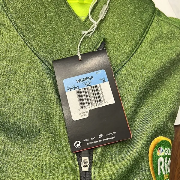 NWT Nike Rio Golf 2016 Olympic Thermr-fit Fleece Lined‎ Half Zip Pullove size M - Image 9