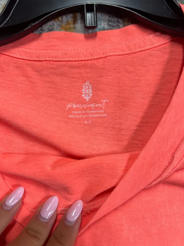 Neon orange free people top - Image 3