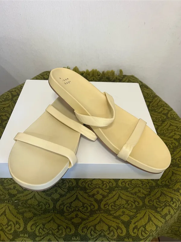 a new day Beige Double-Strap Slide Sandals size 11 - Image 5