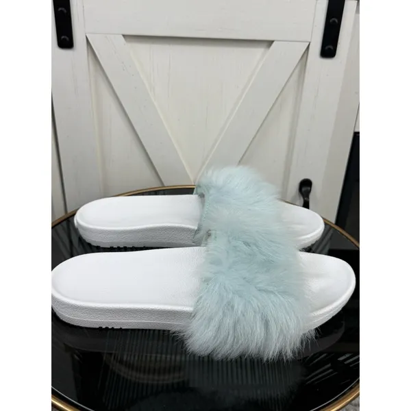 UGG Royale Baby Blue Toscana Fluffie Slide Slippers Sandals Women’s Size 11 - Image 2
