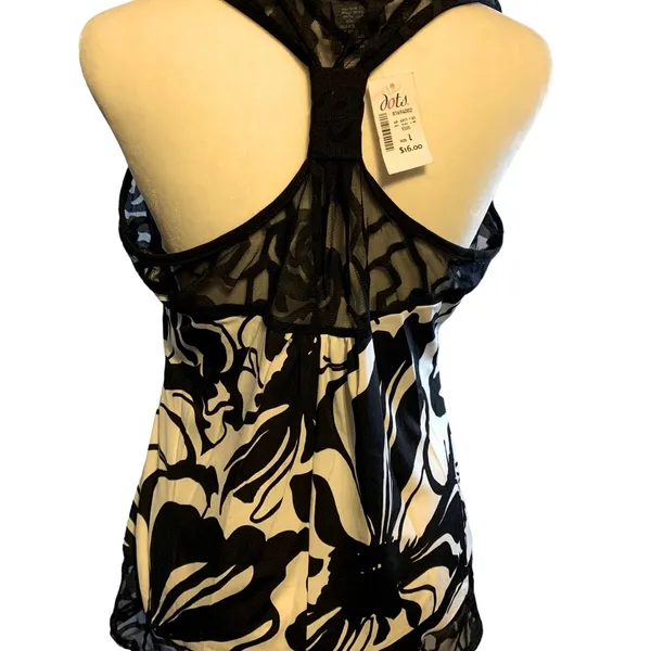 dots Ladies Blouse w/Racer Style Lace Back. - Image 2