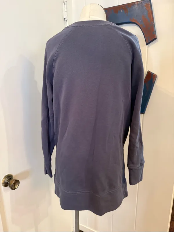 Varley dark grey Crewneck Sweatshirt with side zippers Sz M - Image 2