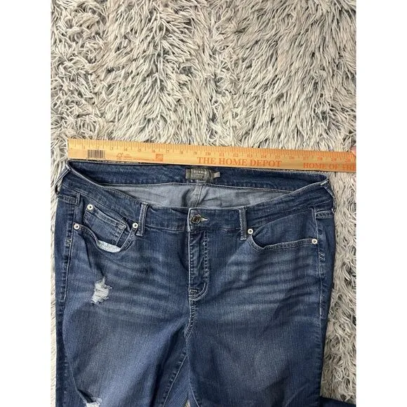 TORRID Bombshell Skinny Jeans Women Plus 18 Distressed Medium Wash Stretch Ankle - Image 5