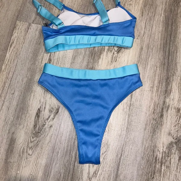 SHEIN High Waisted Cheeky Two Piece Women's Swimsuit Size S - Image 4