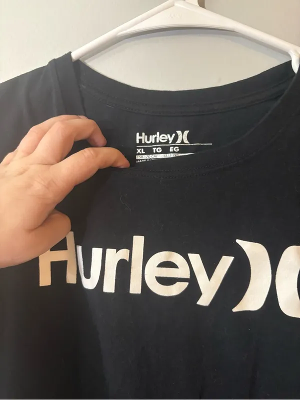 Y2K Hurley Black‎ Logo Crewneck Tee - Women's XS YOUTH XL - Image 2