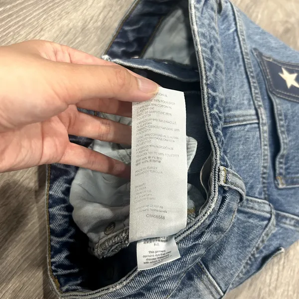 Free People We The Free Denim Jean American Flag USA Shorts Size 26 - Image 4