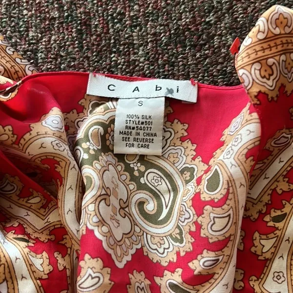 Cabi silk tie front cardigan small - Image 5