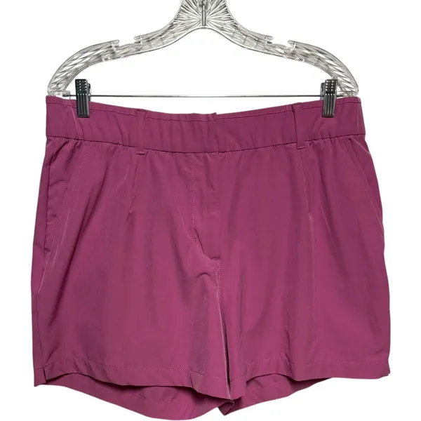 Nike Dri-Fit Button Front Shorts Pink XL - Image 2