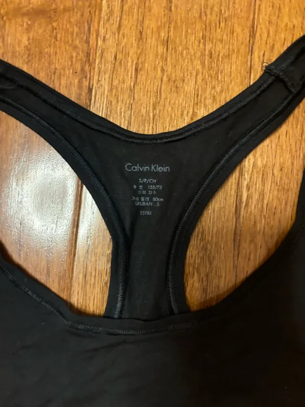 Calvin Klein Modern Cotton Unlined racer back Bralette logo band - Image 3