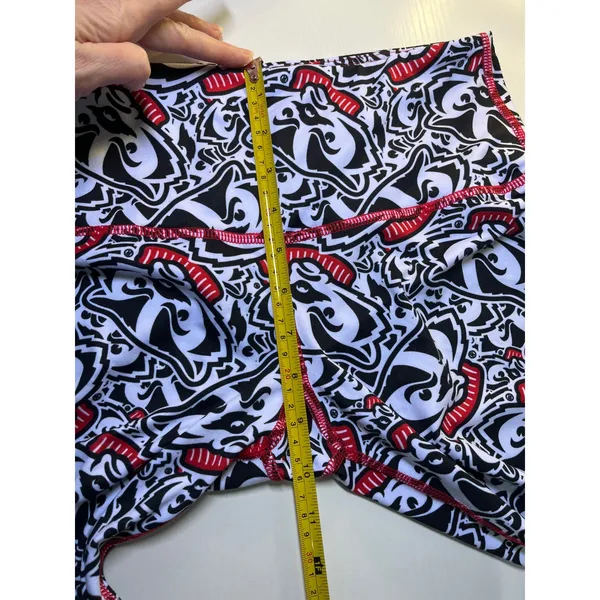 ZooZatz Wisconsin Badgers All Over Print Leggings Black White Red‎ Womens Small - Image 5