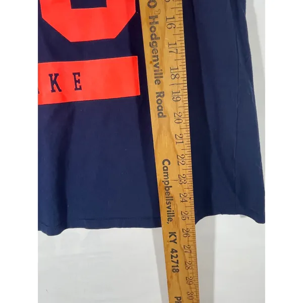 Nike 00 Star Graphic Athletic Cut Cotton T-Shirt Women‎ XL Navy Orange Workout - Image 3