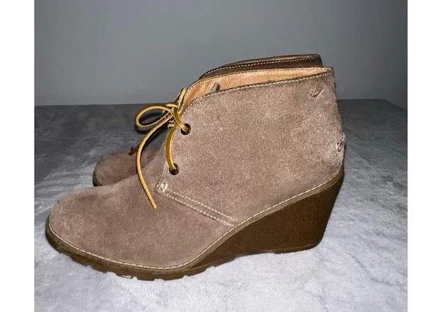 Sperry Suede Fall Booties Tan Women’s 8 - Image 4