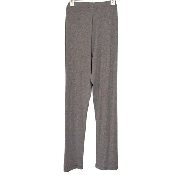 SKIMS Ribbed Knit Stretchy Gray Womens High Rise Straight Leg Pants NWT Size 2XL - Image 4