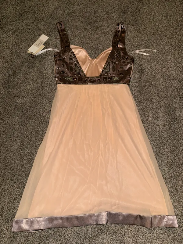 Sue Wong C9134 Beaded Halter Neck Cocktail Dress Size 4 - Image 2