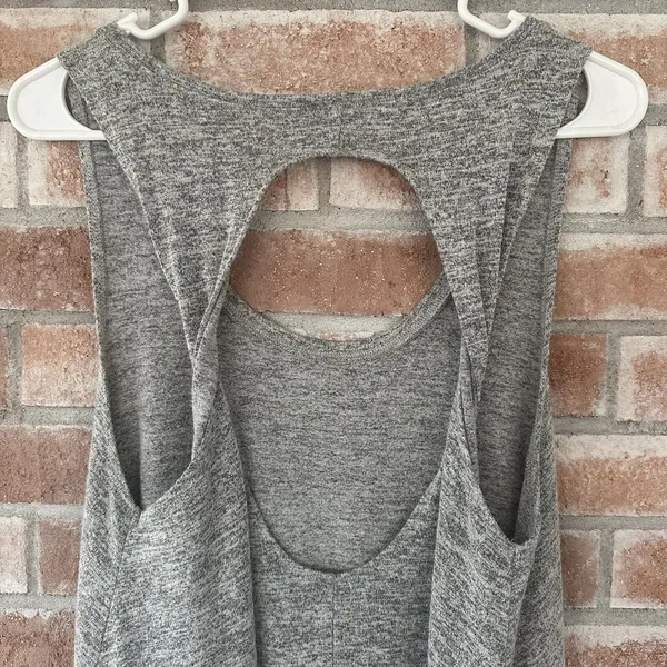 Aerie Open Back Twist Strap Dress Gray L / XL - Image 6