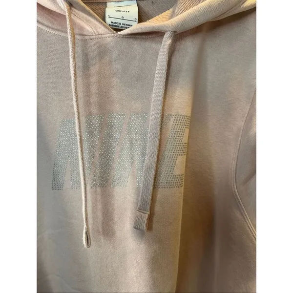 Nike | women pink hoodie with bedazzled logo - Image 10