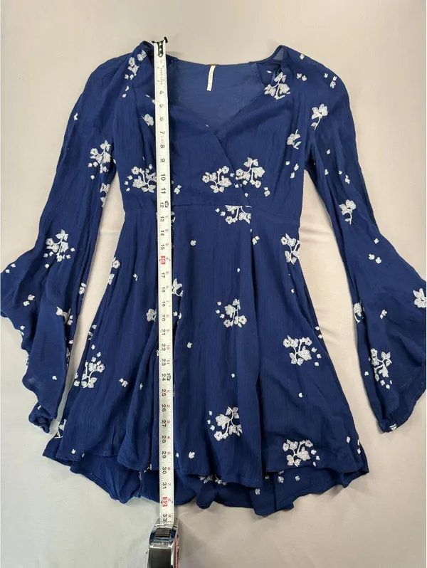 Free People | 0 | Jasmine Embroidered Mini Dress Bell Sleeve - Image 3