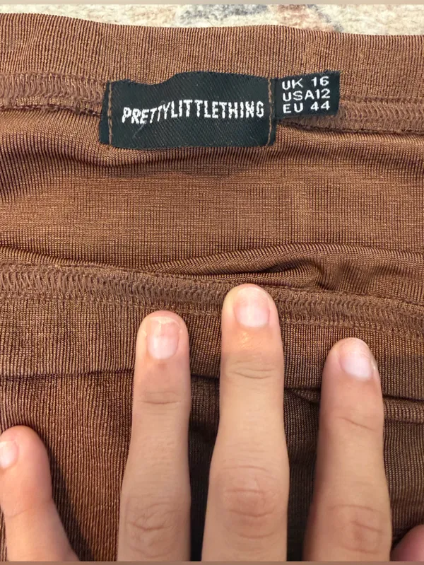 PrettyLittleThing Brown Mini Skirt - Image 3