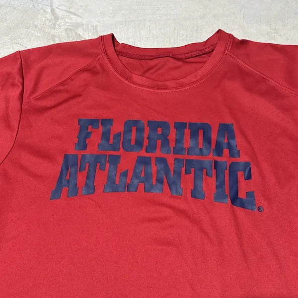 Adidas Florida Atlantic Owls FAU Women's SZ L T-Shirt Red Ultimate Tee NCAA - Image 2