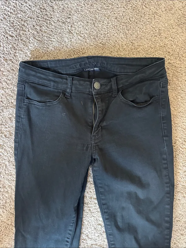 American Eagle Outfitters Black Skinny Jeans - High Rise Stretch / K7 - Image 2