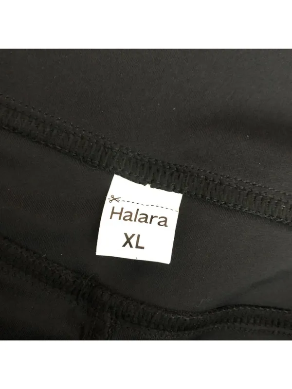 Halara Womens Black Cropped Pants XL Stretch Waist Boot Cut Back Pockets - Image 3