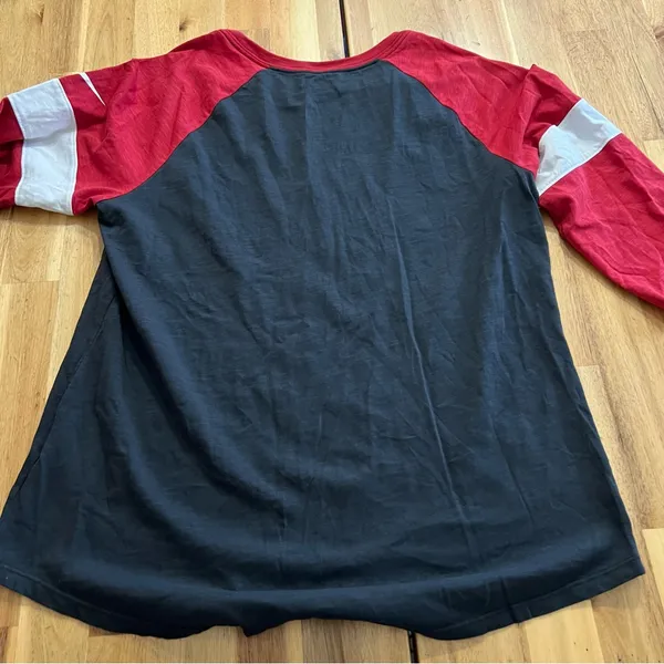 Nike NFL San Francisco 49ers Raglan Tee Red Black Women’s Large - Image 4