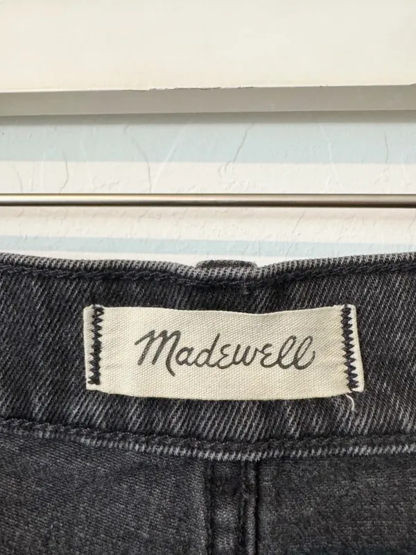 Madewell The 90s Straight Jeans Size 26 Camplin Black High Rise Utility‎ Grunge - Image 6