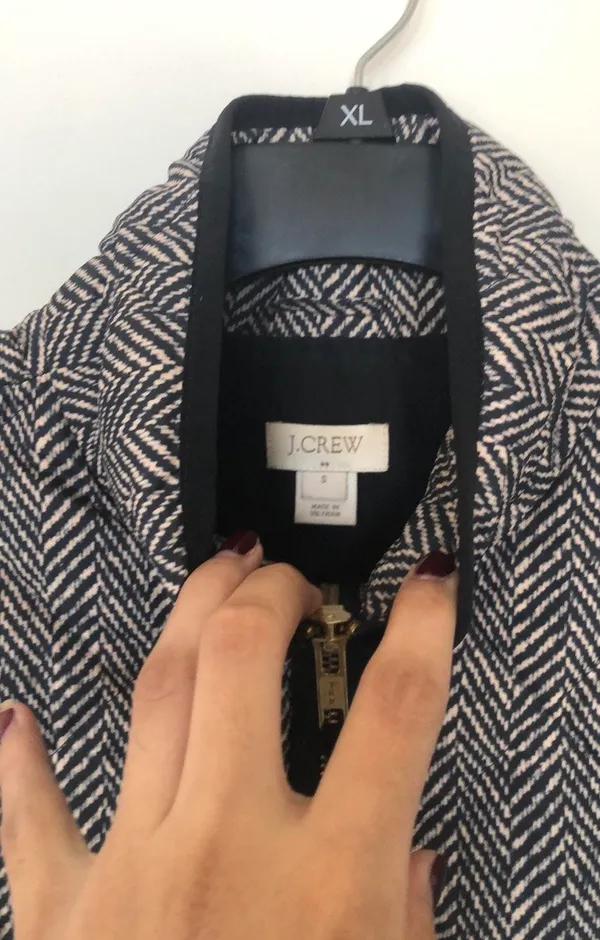 J Crew Herringbone Quilted Vest S - Image 4