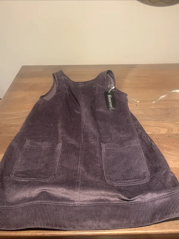 Purple Corduroy Pinafore Dress - Image 2