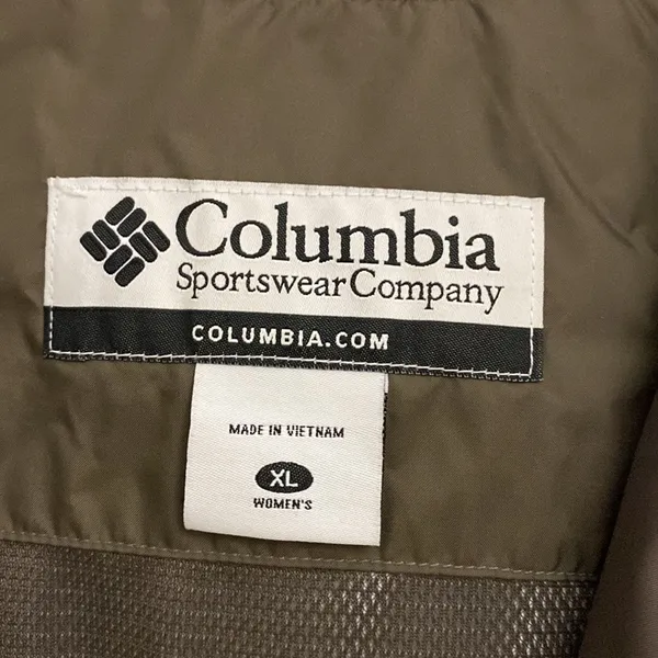 Columbia womens brown/blue full zip windbreaker size XL - Image 6