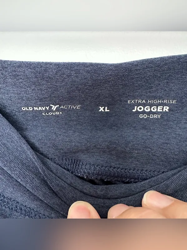 Old Navy Powersoft Extra High-Waisted Jogger Pants Women’s XL Navy - Image 6