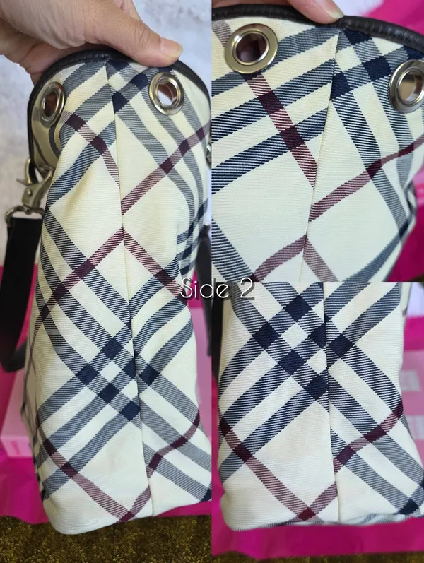 Burberry Blue Label Novacheck Vintage Canvas Tote Bag - Image 10
