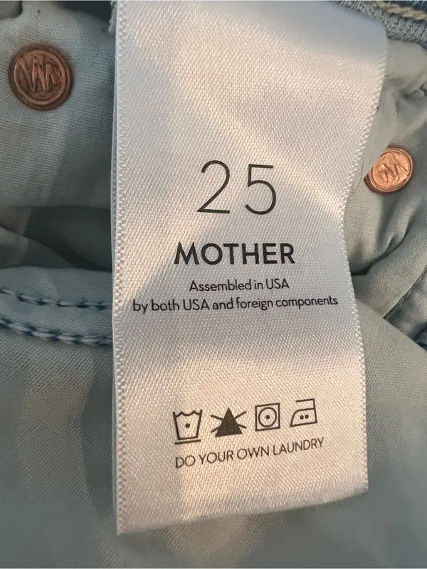 MOTHER Superior High Waisted Rider Skimp Jeans Blue Straight Size 25 - Image 11