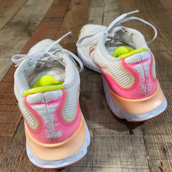 Nike Renew Run Womens 9.5 White Pink Lime Green Blast Running Shoes CK6360-005 - Image 4