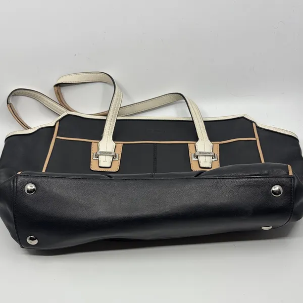 Coach Black and Tan Tote Bag - Image 2