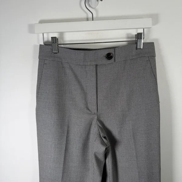 Ann Taylor The High Rise Madison Trousers Gray Houndstooth Career Women Size 2 - Image 3