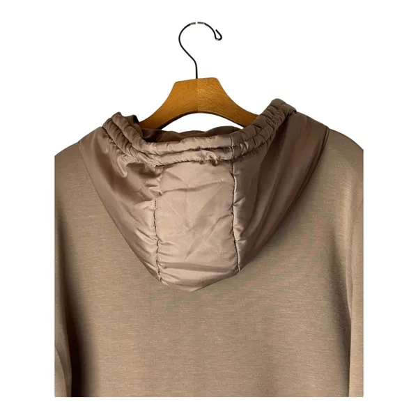 Tribal Jeans Hoodie Women Large Brown Zip Front‎ Pullover Sweatshirt Athleisure - Image 6